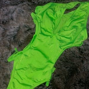 Lime green one piece